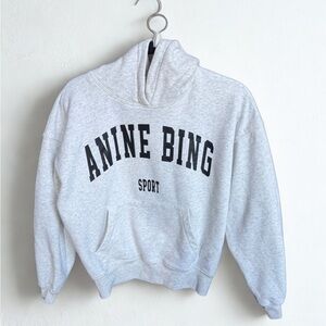 Anine Bing Light Gray Sport Hoodie